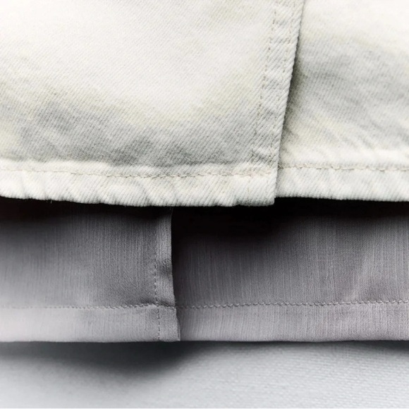 ZARA DENIM MINI SKIRT - Picture 7 of 10